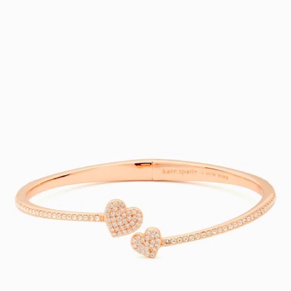 Kate Spade Yours Truly Pave Open Hinge Cuff, Rose Gold NWT - Picture 1 of 4